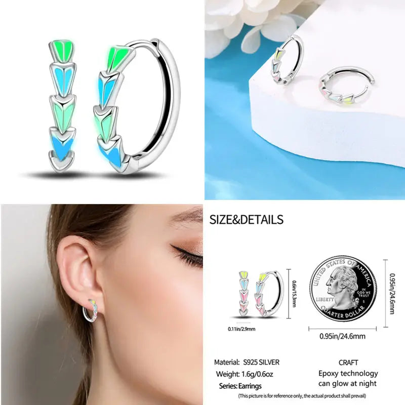 2024 Hotsale Ohrringe aus 925er-Sterlingsilber, Creolen mit Pavé-CZ-U-Form, Zirkon für Frauen, funkelnd, mit Größe, Modellanzeige