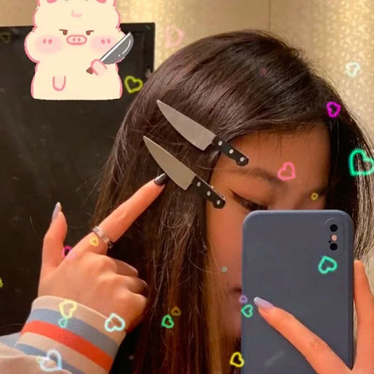 Neue Kreative Seltsame Messer Haar Clips Für Frauen Lustige Haarnadeln Mädchen Haarspange Punk Haarspange Haarnadeln Headwear Haar y2k Zubehör