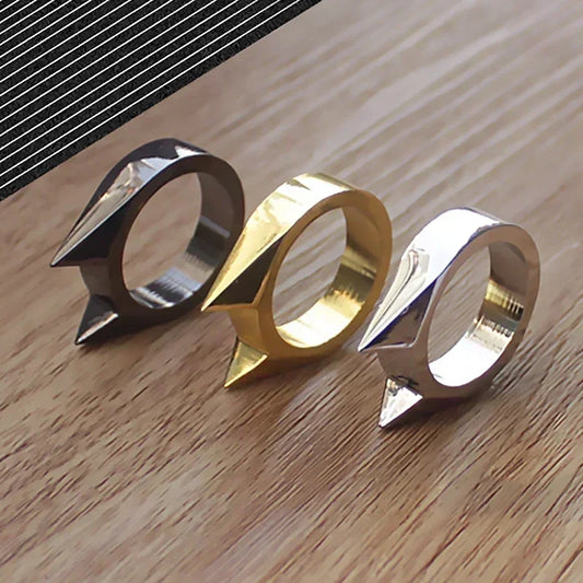Gothic Survival Selbstverteidigungsringe für Frauen Mann Metall Multifunktionale Knuckle Katzenohrform Angriffsringe Freundinnen Geschenk