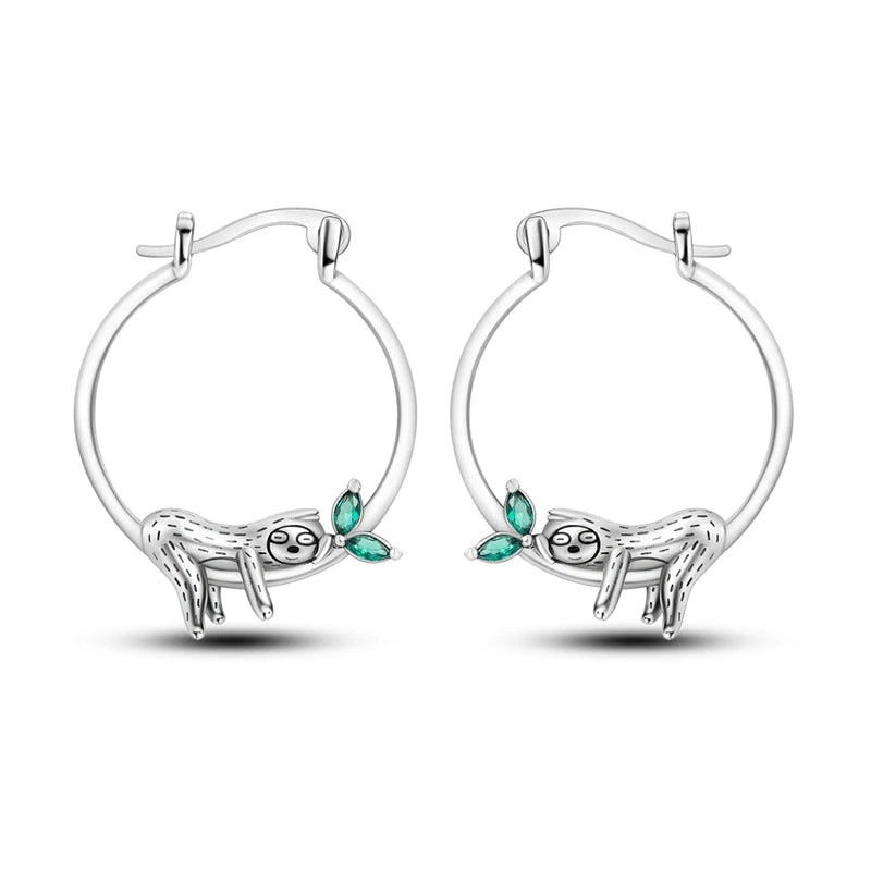 MULA 925 Sterling Silber Klee Vintage Gemusterte Ohr Ohrringe Creolen Für Frau Zirkon Original Pendientes Edlen Schmuck