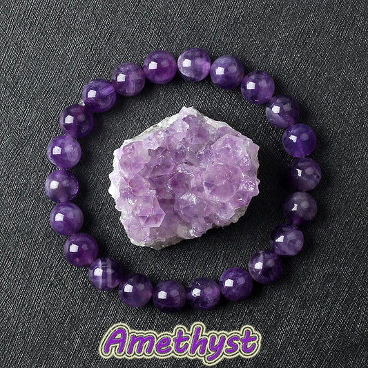 Geniune Amethyst Natur kristall Armband für Frauen Pulsera Amethust Armband aus echten Naturstein perlen Körper reinigung