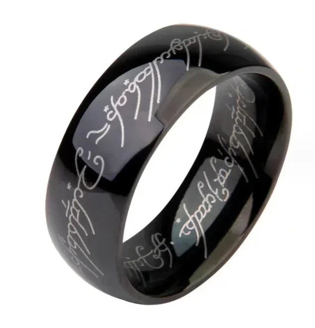 Trendige Edelstahl-Lasergravur, exquisite Paare, Eheringe für Männer und Frauen, modischer Film, Schmuck, Geschenke