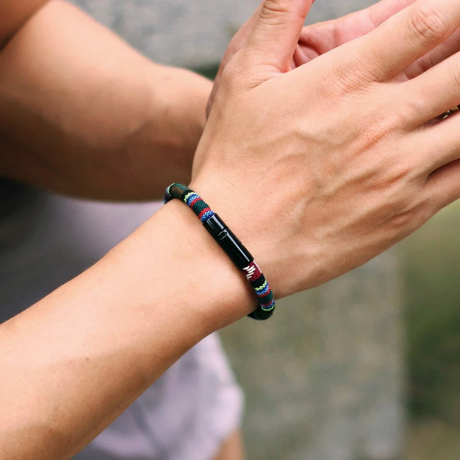 Bohemian Seil Armband Für Männer Doppel Versicherung Schnalle 6mm Stoff Armband Strand Surfen Casual Zubehör Wrap Pulseria Hombre
