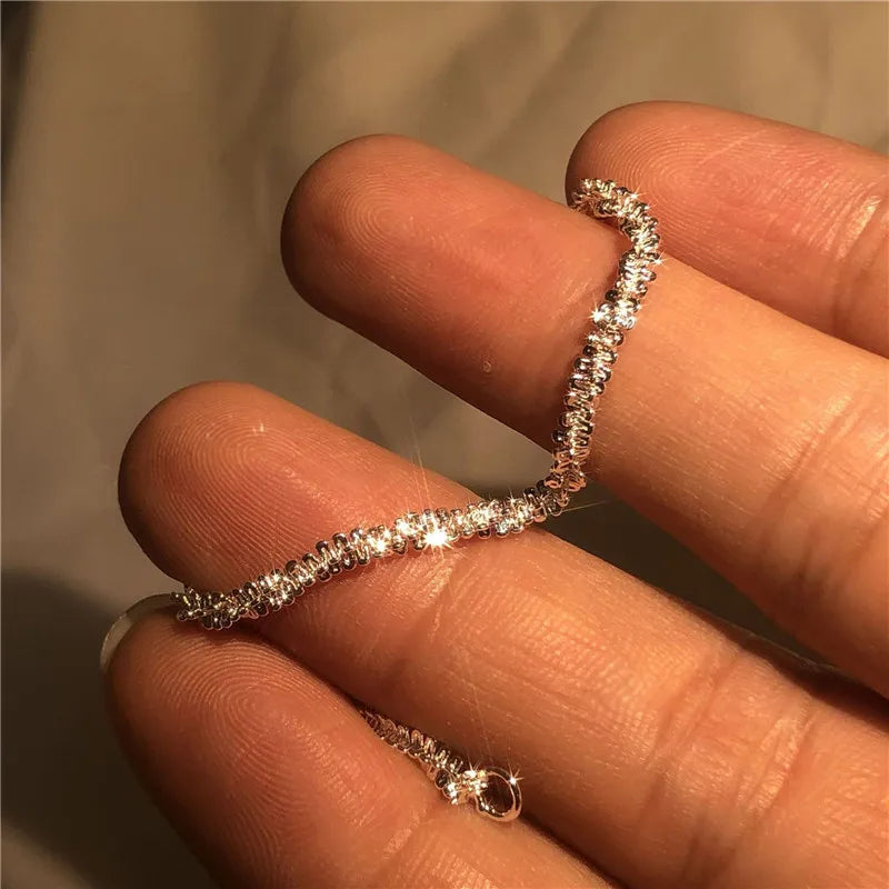 Neues Armband aus 925er-Sterlingsilber, 1,5 mm, glänzendes Armband für Ihre Frau, Wasserschmuck, Geschenk