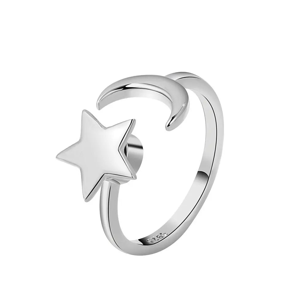 Anti Stress Angst Zappeln Ringe für Frauen Edelstahl Spinner Sonnenblume Sonne Stern Ring Trendy Schmuck Geschenk Dropshipping