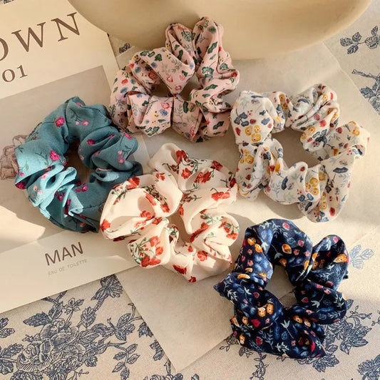 2PCS Kleine Blumen Stoff Haar Hoop Haar Zubehör Für Mädchen Französisch Stoff Haar Seil für dame