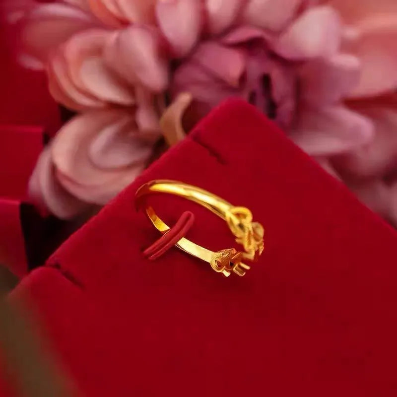 Goldene Ringe für Frauen, vergoldete Ringe, Blatt-Herz, Party, Hochzeit, Verlobungsring, Trend-Schmuck, Geschenk, Alem 1924 Anillos De Mujer