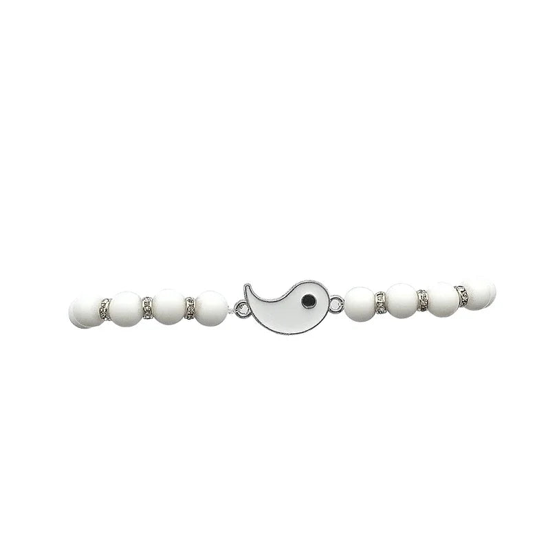 Tai Chi Perlen Paar Armbänder Für Frauen Männer Beste Freunde Yin Yang Gepaart Charms Perlen Armband Mode Schmuck Geschenke