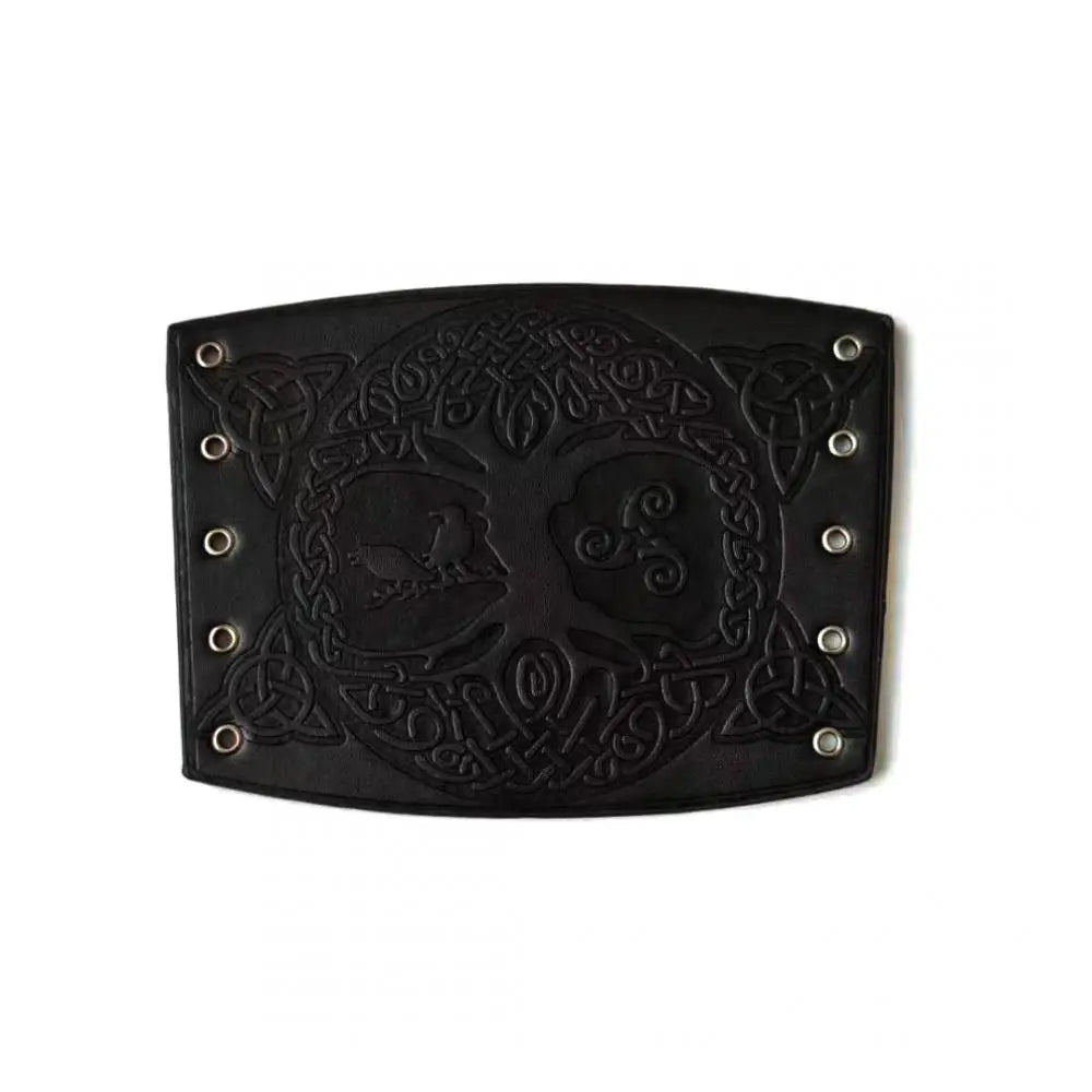 2024 Toten Design Nordic Viking Odin Kompass Armreifen für Mann Reiten Schutzausrüstung Geprägtes breites Lederarmband Punk-Schmuck