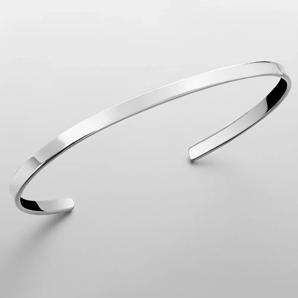 ELANDIS Minimal Unisize Manschettenärmel Minimalistischer Stil Herrenschmuck Personalisiertes Platinarmband Beliebtes Paar Festival Geschenk