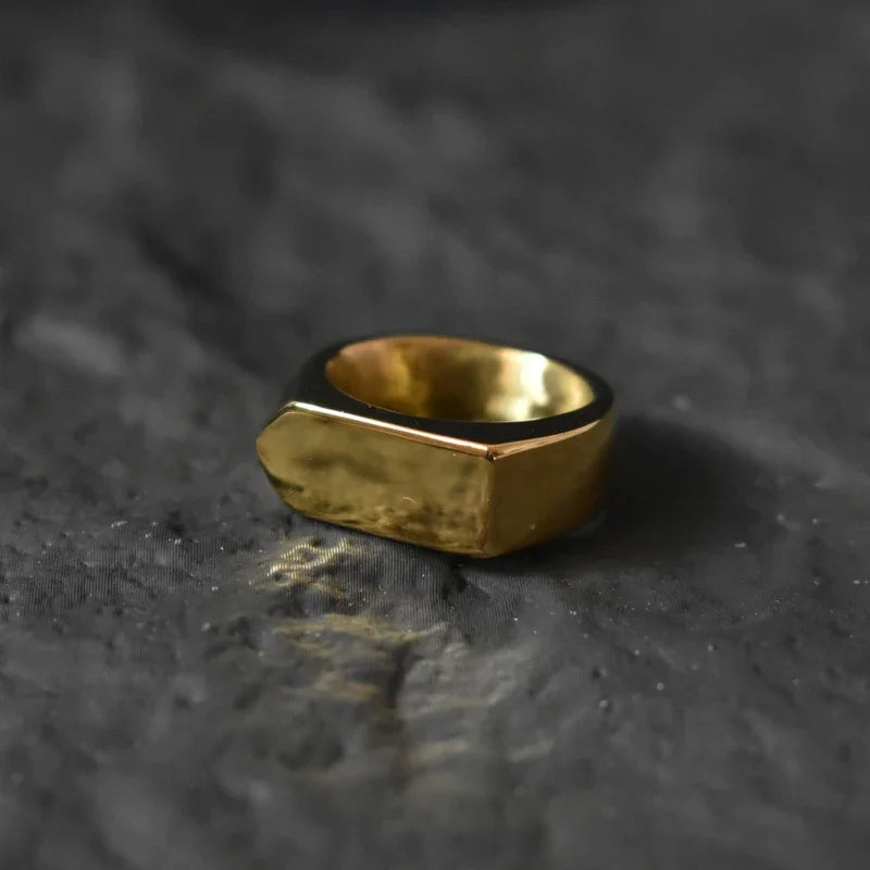 Klassische mattierte/glatte Pfeil-Tops für Herren, Rock-Punk-Ringe, coole Mode, Individualität, Siegelring für Damen und Herren, Party-Schmuck