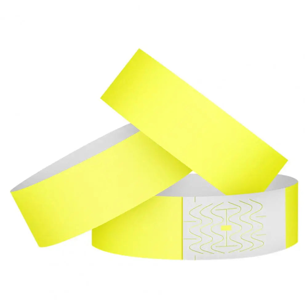 100 Stück Armbänder aus synthetischem Papier, Einweg-wasserdichte Handgelenkschlaufe, Event-Identifikationsarmbänder, abnehmbares Armbandband