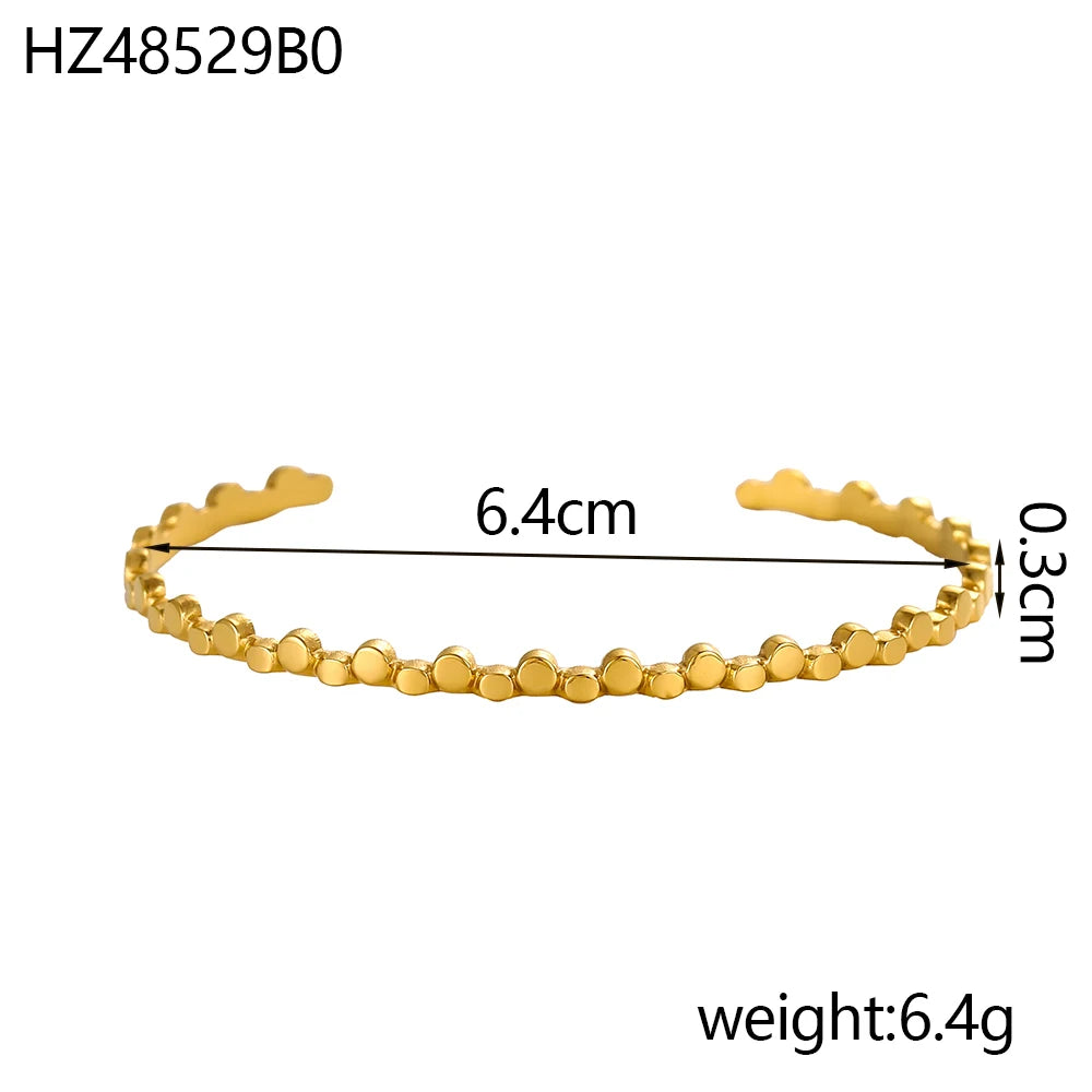 CARLIDANA Minimalistisches, trendiges Herren-Twist-Kettenarmband mit dicken Gliedern, 18 Karat vergoldeter Edelstahl, klobiges Seil-Kettenarmband für Damen