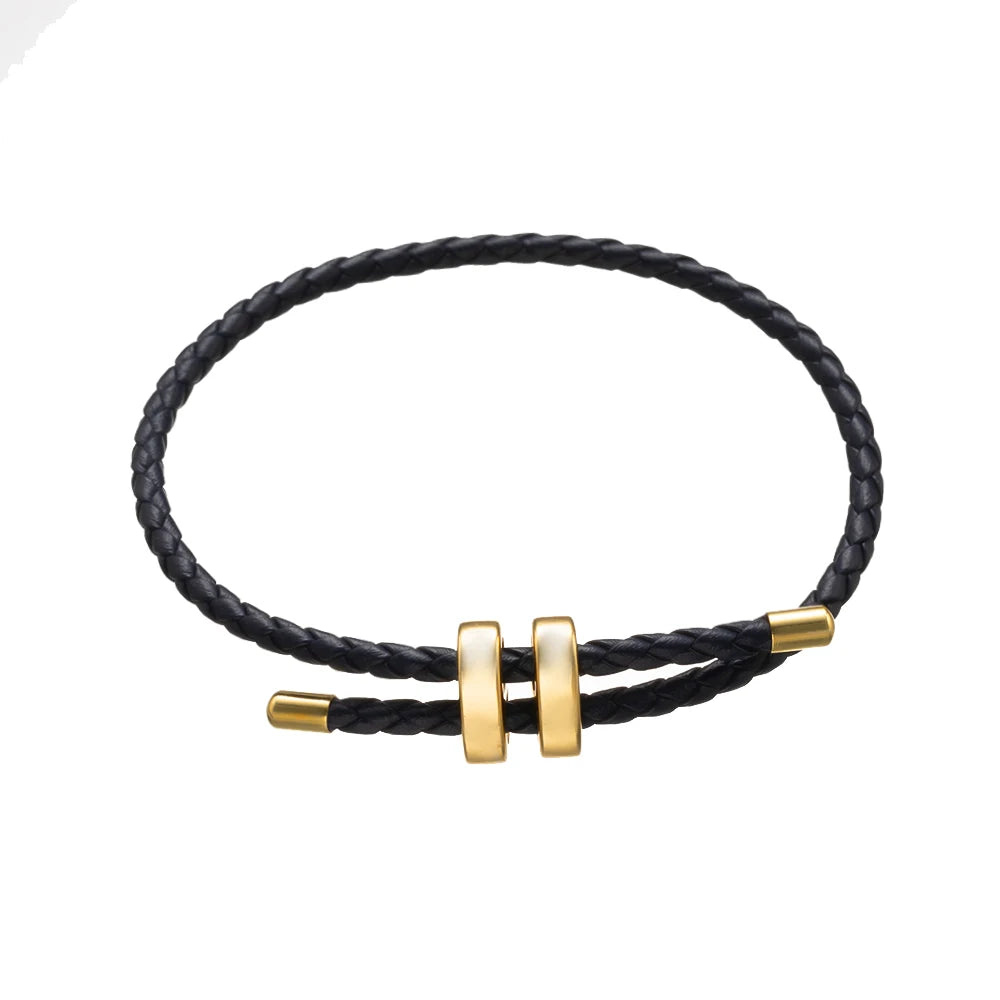 1Pcs Einstellbare Geflochtene Acht-Zeichen Schnalle Leder Armband Für Paar Männer Frauen Armreif Schmuck Machen Zubehör Großhandel