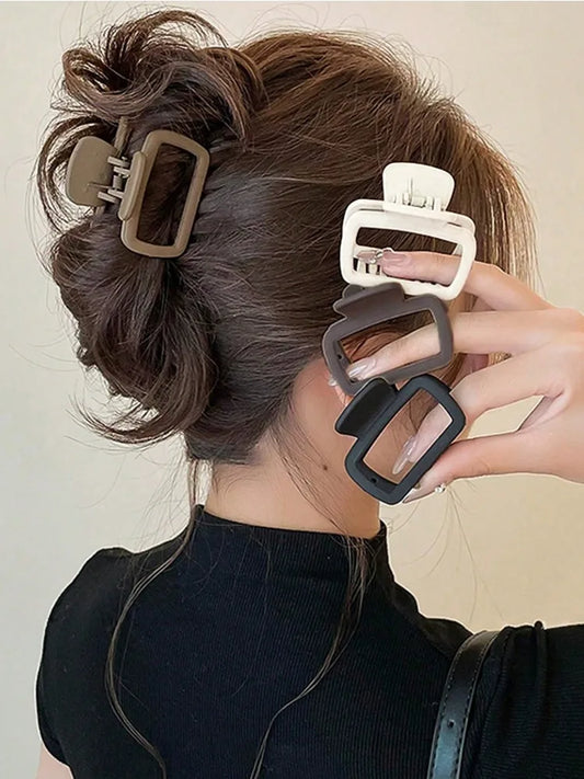 4 Stück quadratische leichte Haarklammer für Damen, modisch, elegant, Haar-Accessoire-Clip, geeignet für Haar-Styling-Make-up