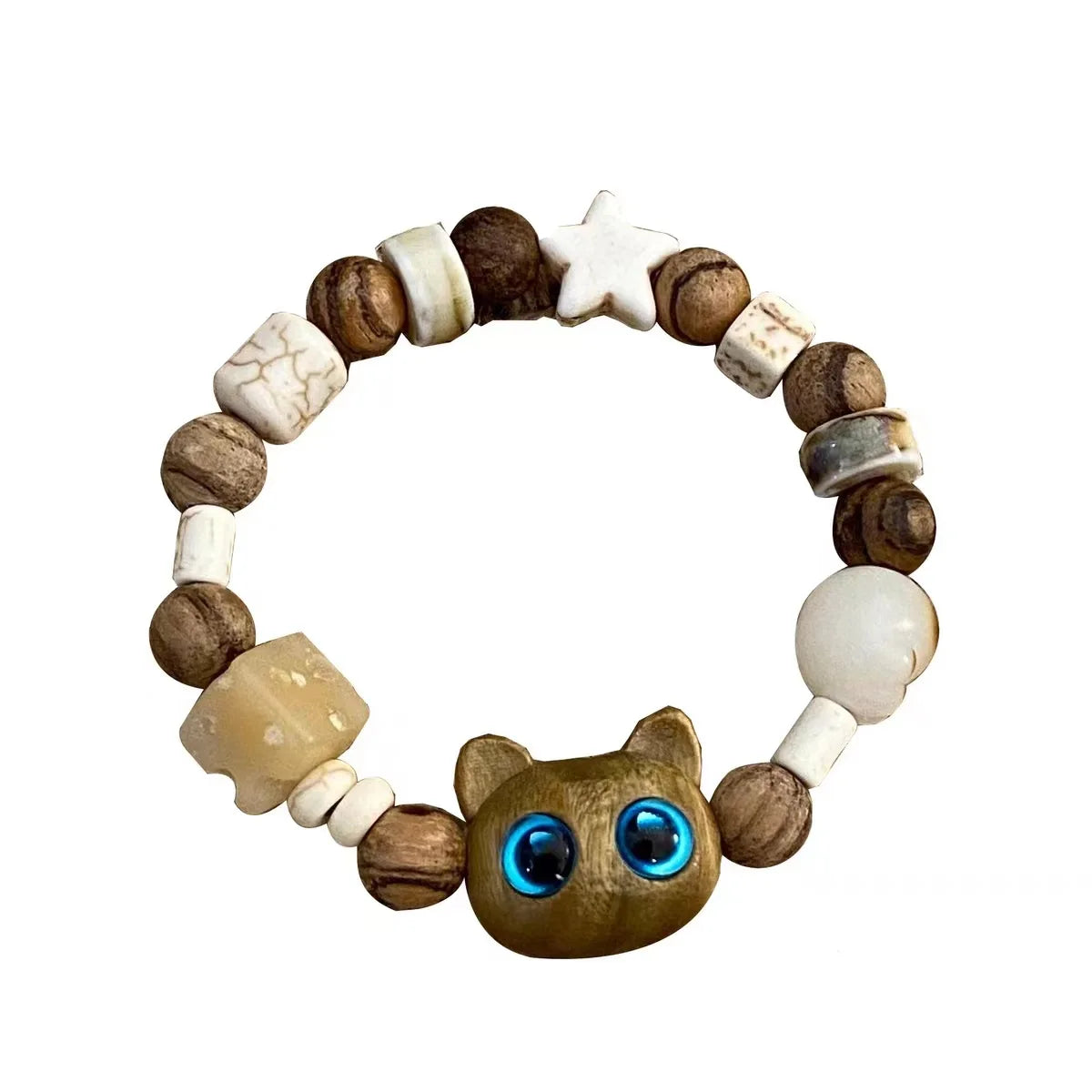 Passende Armbänder für Paare, Damen und Herren, leuchtend, niedliche Katzen-Freundschaftsarmband, schwarz-weiße Katzenkopf-Armreifen, leuchtet im Dunkeln, Geschenk
