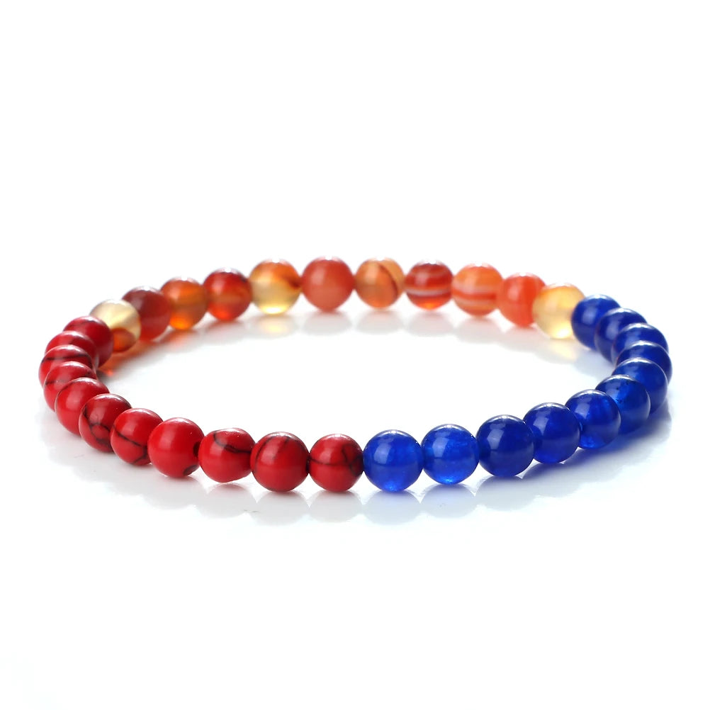 Klassisches Naturstein-Armband mit Palästina-Flagge, für Männer und Frauen, Nationalflagge, Perlenarmband, Weihnachtsgebetsperlen, Anbetung, Schmuck, Geschenk