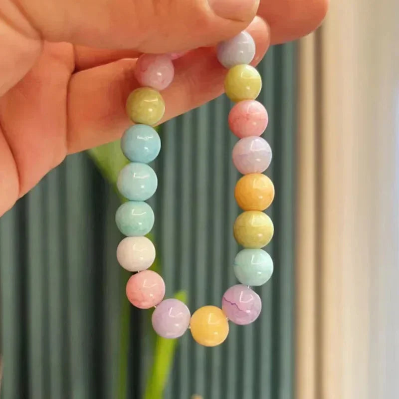 Mode Rosa Kristall Quarz Naturstein Armband Elastische Reiki Healing Energie Strang Armreifen Schmuck Perlen Liebhaber Frau Geschenk
