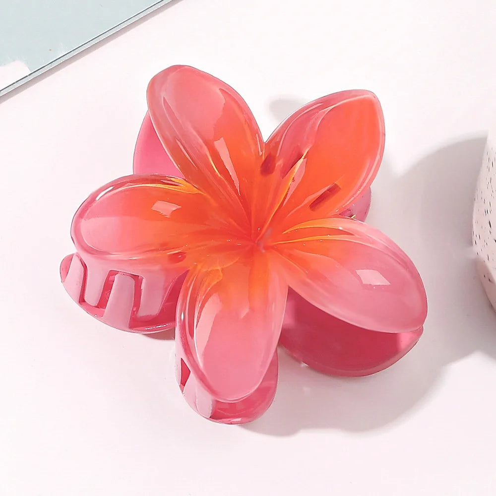 Mode Frauen Blume Haars pangen Urlaub Böhmen Ei Blume Haar Krallen Haars pangen matte Mädchen große Haarnadeln Haarschmuck