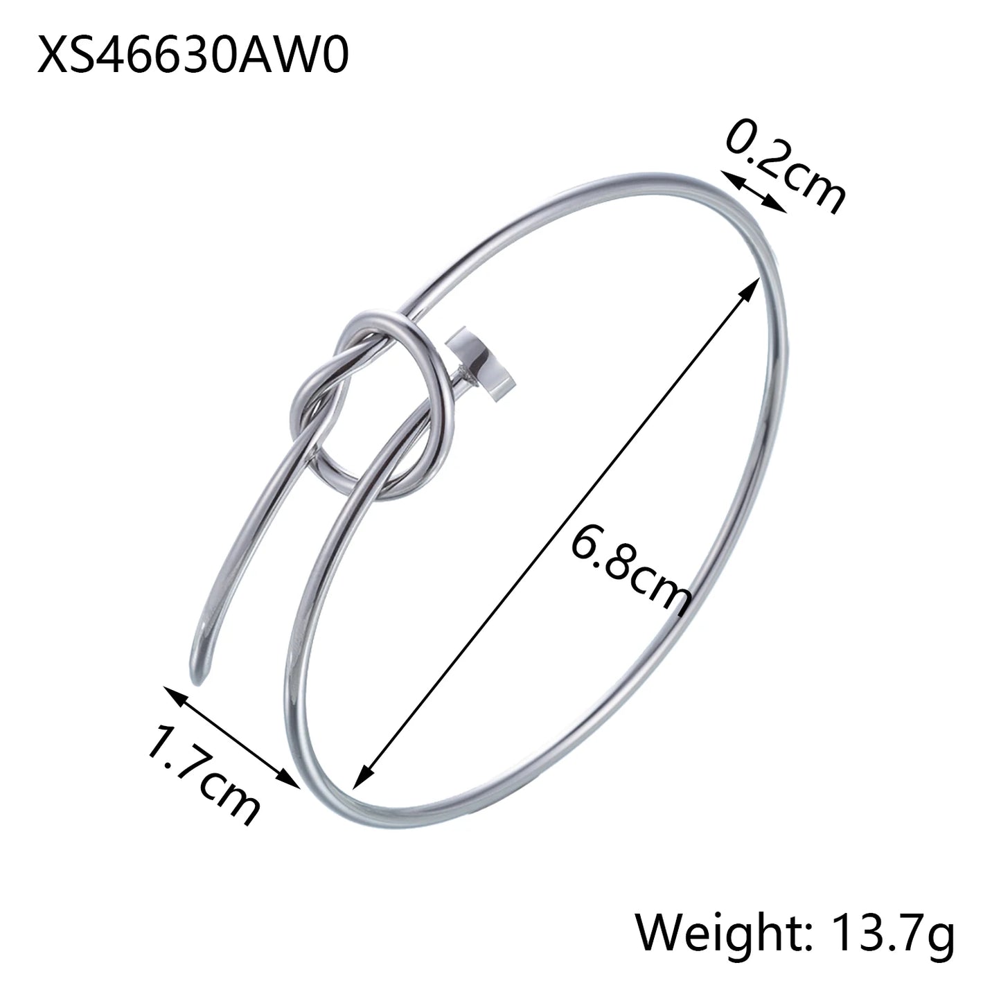 CARLIDANA Minimalistisches, hochwertiges neues Design, PVD-Silberfarbe, Edelstahl, modische Manschette, hohle Armreifen, Armband für Frauen