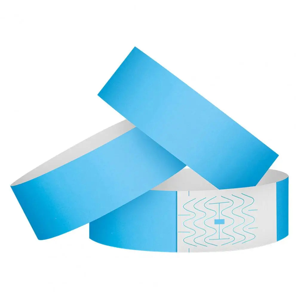 100 Stück Armbänder aus synthetischem Papier, Einweg-wasserdichte Handgelenkschlaufe, Event-Identifikationsarmbänder, abnehmbares Armbandband