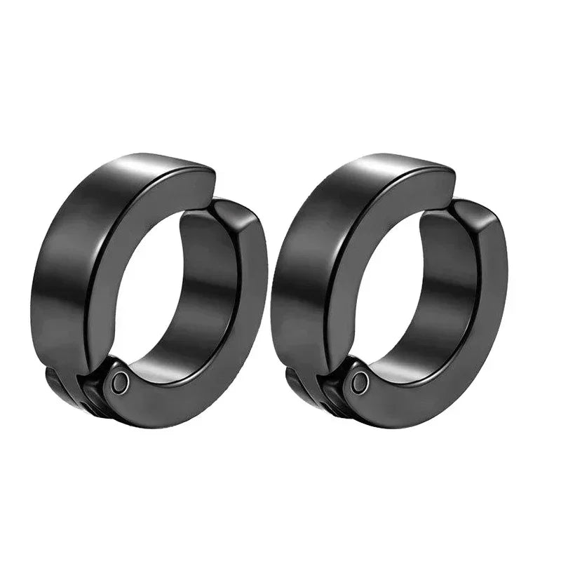 2 Stück Punk Herren Starker Magnet Magnet Ohrstecker Set Nicht Piercing Ohrringe Gefälschte Kreuz Ohrringe Geschenk für Freund Liebhaber Schmuck