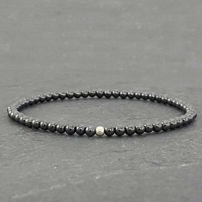 Schwarzes Turmalin, Hämatit, Rosenquarz & Lepidolith Armband/Heilung, Depression, Angst, Schutz, Empath Armband