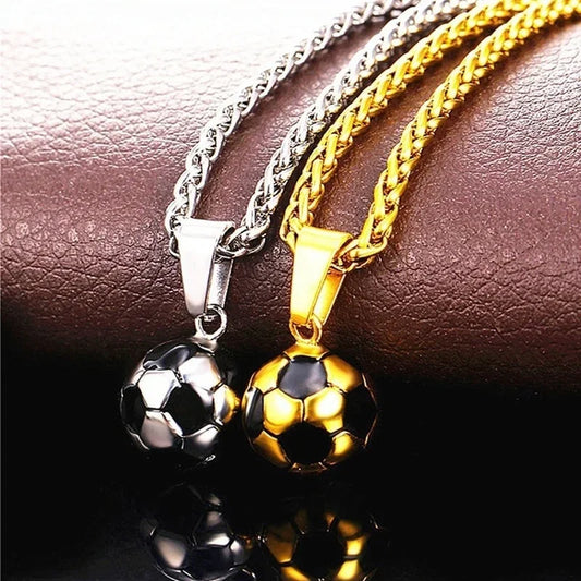 Sportprodukt Fußball-Halskette mit Edelstahl-Kette Halskette Fußball-Jungen-Geschenk-Halskette für Männer