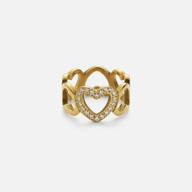 DASEIN Sommer Neue Gypsy Lines Einzigartige Zirkon Ring für Frauen 18k Gold Überzogene Edelstahl Minimalistischen Tänzerin Schmuck Ringe set