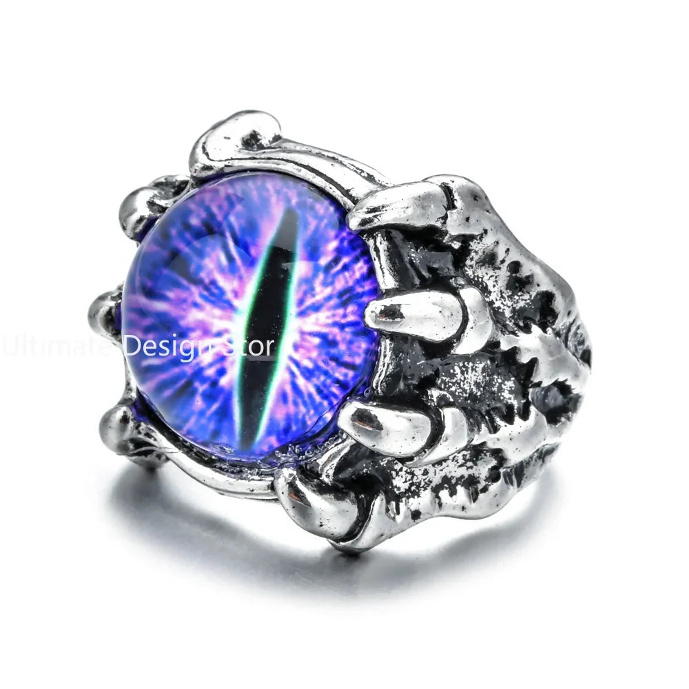 Glück Türkische Blaue Bösen blick Ringe Für Frauen Männer Mode Punk Teufel Auge Einstellbare Offenen Ring Trend Party Schmuck Zubehör