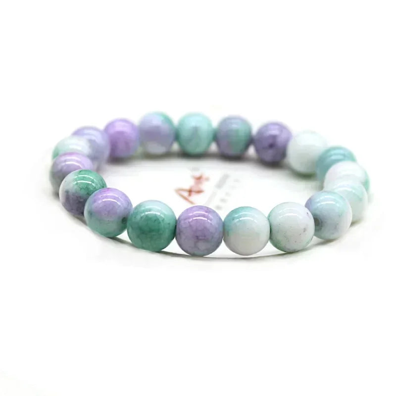 Mode Rosa Kristall Quarz Naturstein Armband Elastische Reiki Healing Energie Strang Armreifen Schmuck Perlen Liebhaber Frau Geschenk