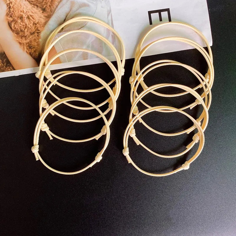 10 teile/lose Einstellbare Wachs Seil Fußkettchen für Frauen Männer Schwarz Rot Weiß Bunte Mode Fuß Armband Großhandel Schmuck Dropshippin