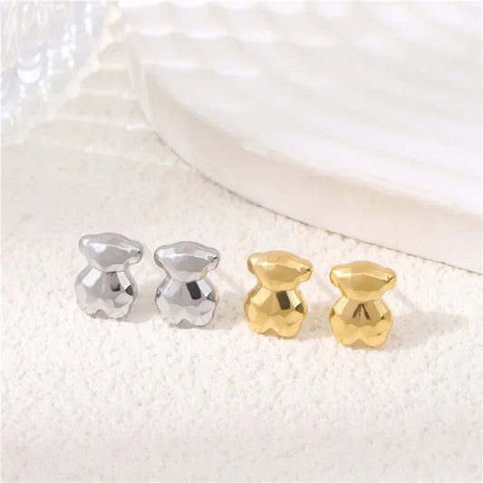 Neue Cartoon Bär Ohrstecker Edelstahl Bunte High-End Modische Vielseitige Ohr Dekorationen Koreanischen Stil CuteNische