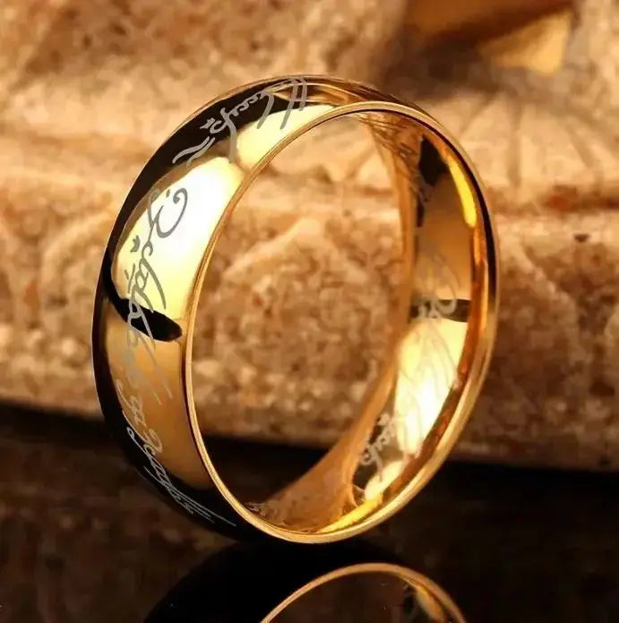 Trendige Edelstahl-Lasergravur, exquisite Paare, Eheringe für Männer und Frauen, modischer Film, Schmuck, Geschenke