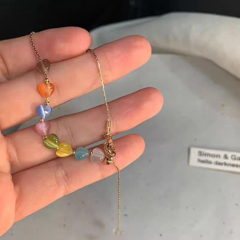 Panjbj sterling silber linie extrem feines armband für frauen lieben haert perle koreanisch ins süßes schmuck geschenk drops hipping