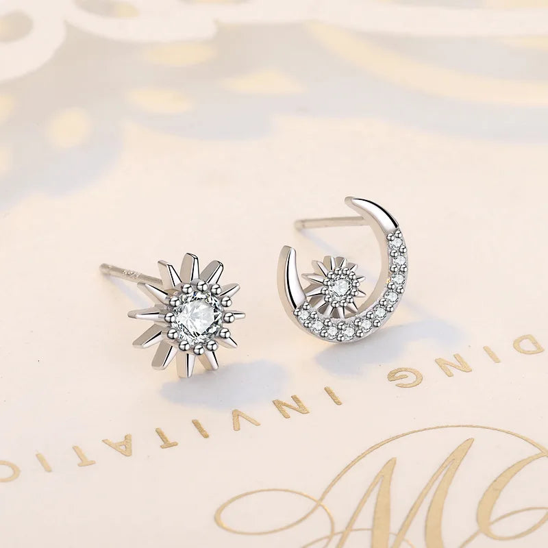 Stern-Ohrstecker aus 925er-Sterlingsilber, AAA-Zirkon, hohe Qualität für Damen, Ohrring, Hochzeit, Modeschmuck, Accessoires, Party-Geschenk