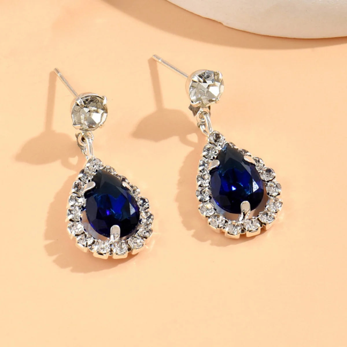 3er-Set für Hochzeitssaison, modische Tröpfchen-Halskette und Ohrringe für Damen, Bankett-Party-Accessoires 4055