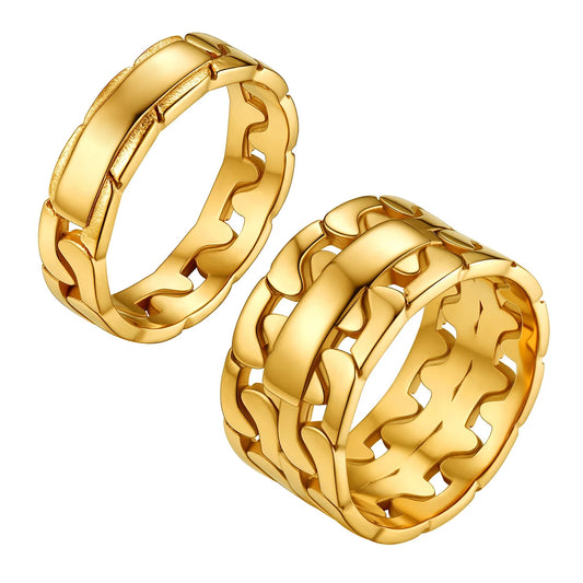 Kettens pro flach 5,5mm 11,5mm kubanischen Kettenblatt für Männer Frauen 316l Edelstahl Paar Schmuck benutzer definierte Ringe cp919