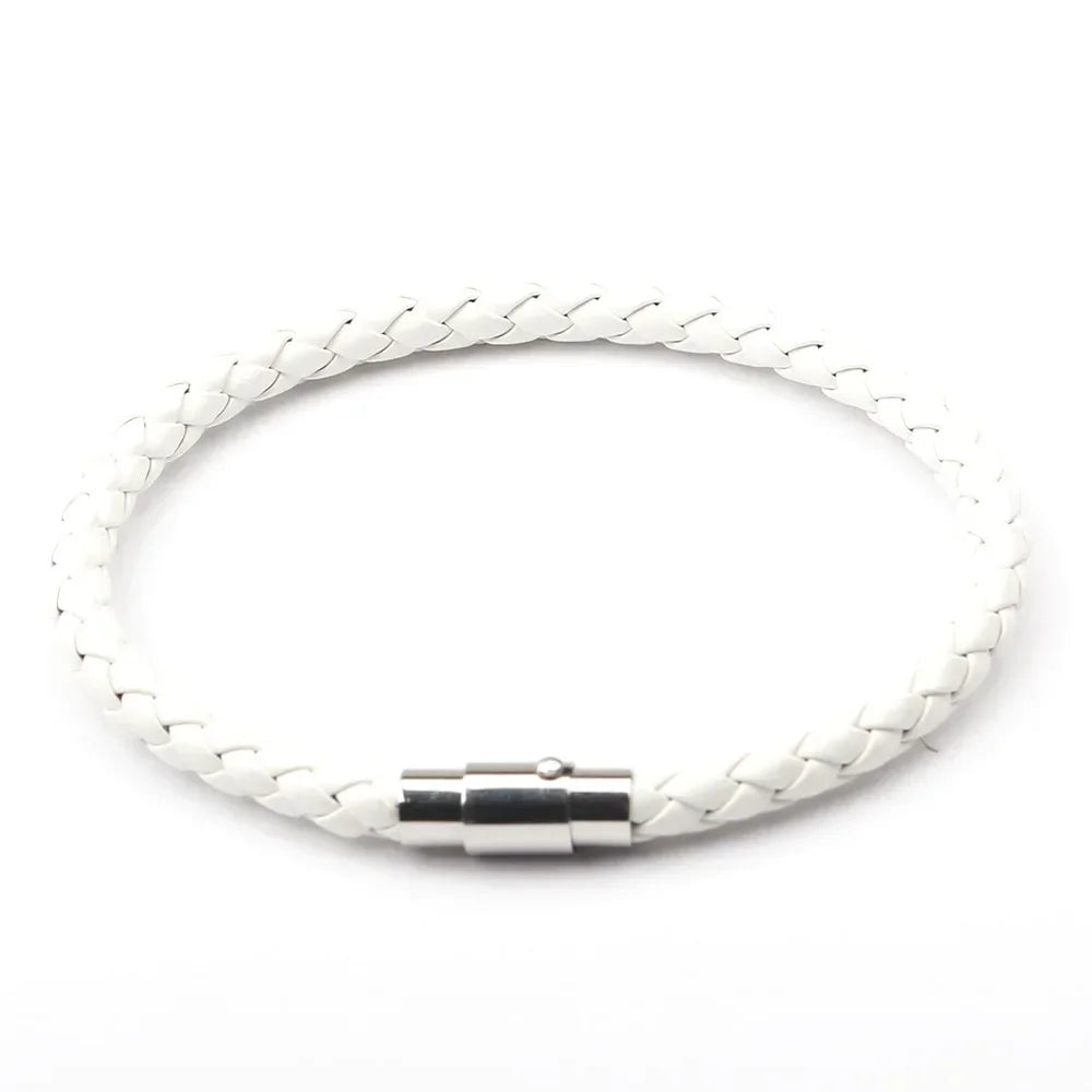 Neue Trendy Männer Schwarz Leder Armband Freundschaft Armbänder & Armreifen Pulseras Hombre Punk Männer Schmuck Weihnachten Geschenk SL019