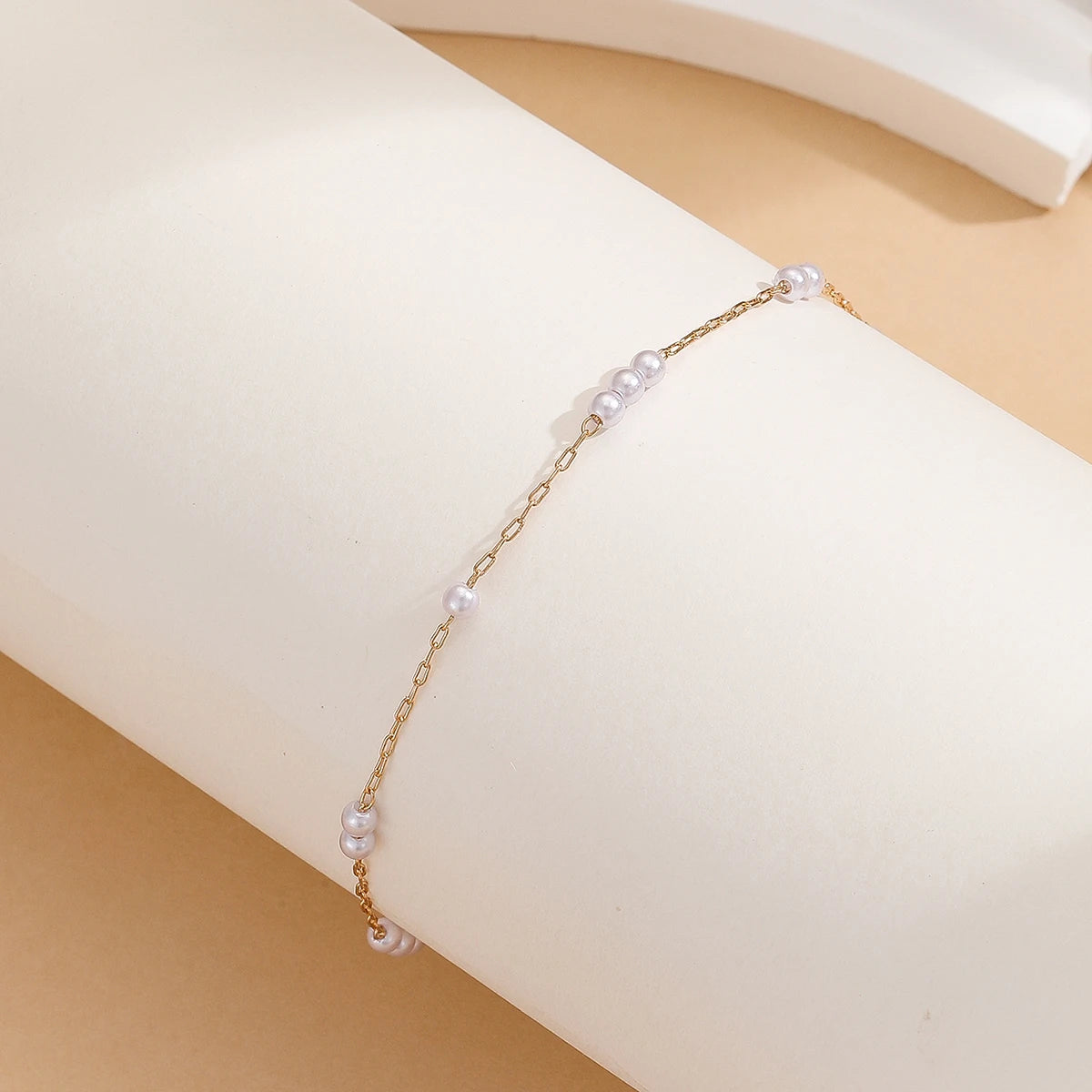 Kinitial Edelstahl Imitation Perle Fußkettchen Für Frauen Fußkettchen Weibliche Fuß Kette Schmuck Geburtstag Geschenk