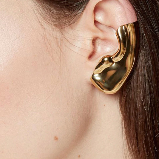 Punk Vintage Halbe Ohr Kontur Metall Ohr Clip Stud Ohrringe Für Frauen mädchen Ohr Knochen Clip Mode Ohrring Schmuck Geschenk
