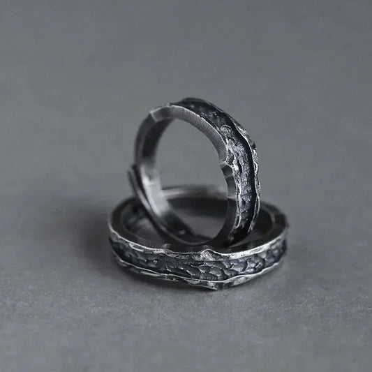 1 paar Neue Trendy Abyss Paar Ring Einfache Persönlichkeit Kalten Wind Ring Retro Alten Studenten Männer und Frauen Paar Ring Schmuck geschenk