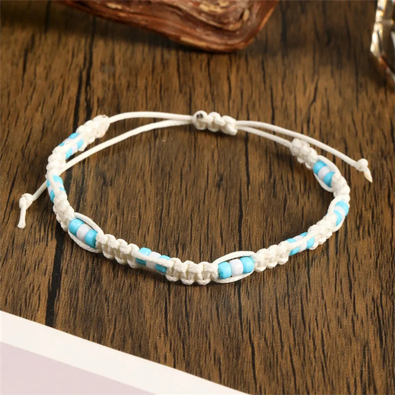 Böhmische farbige Perlen, verteiliges handgewebtes Armband für Männer/Frauen, lässig, täglich, trendig, einfache Accessoires, Freundschaftsgeschenke für Männer