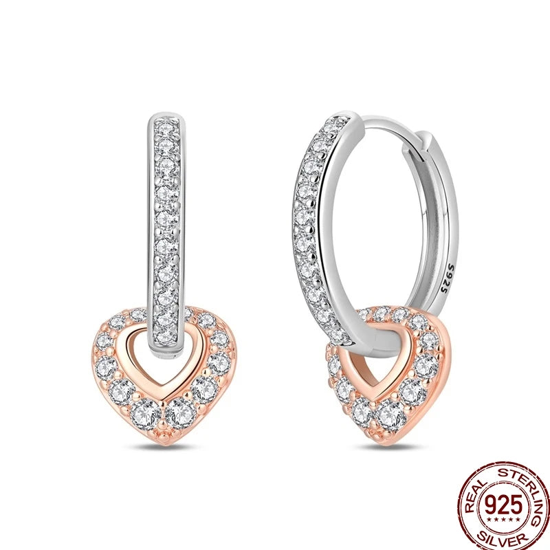 Ohrnadel aus 925er-Sterlingsilber, minimalistisch, gedreht, rund, Gold, Creolen, modisch, Zirkon, Ohrschnalle, Hochzeit, Damenschmuck, Geschenk