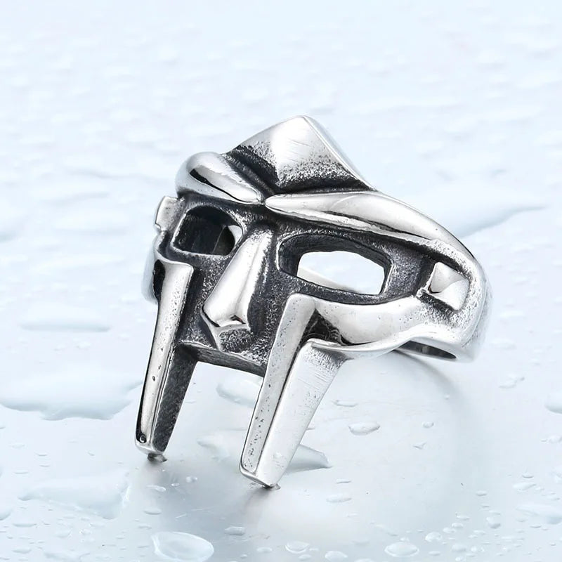 Vintage Klassische Goth Hip Hop Mf Doom Maske Ringe Für Männer Jungen Punk Ägyptischen Pharao Edelstahl Ring Mode Schmuck Geschenke