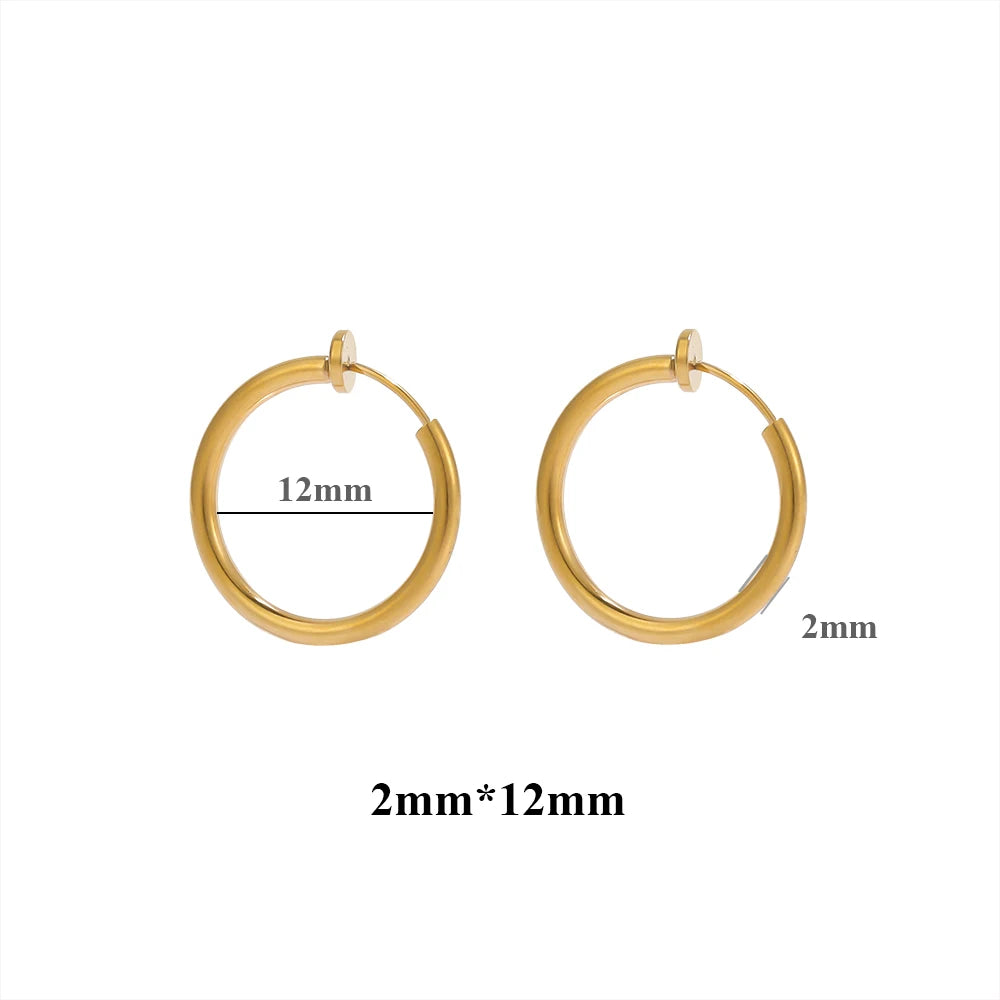 10 Stück 304 Edelstahl 2 mm Draht Ohrclips gefälschte Creolen für Frauen ohne Ohrlöcher Clip DIY Schmuckherstellung Zubehör