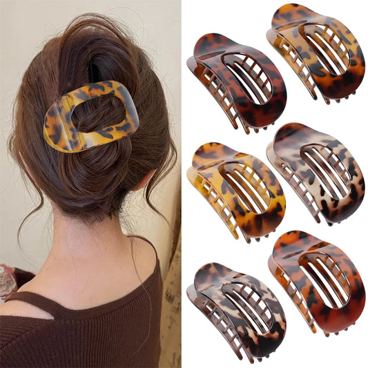 Neueste Koreanische Essigsäure Haar Clip Haar Zubehör frauen Löffel Clip Frühling Clip Leopard Haar Clip Top Clip Einfache kopfbedeckung