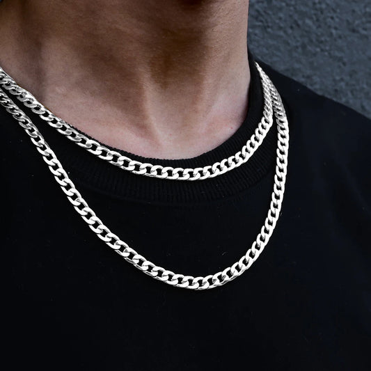 Hochwertige klassische kubanische Gliederkette, glatte Halskette, Modeschmuck, Geschenk, Party, Männer und Frauen, geeignet für alle Gelegenheiten