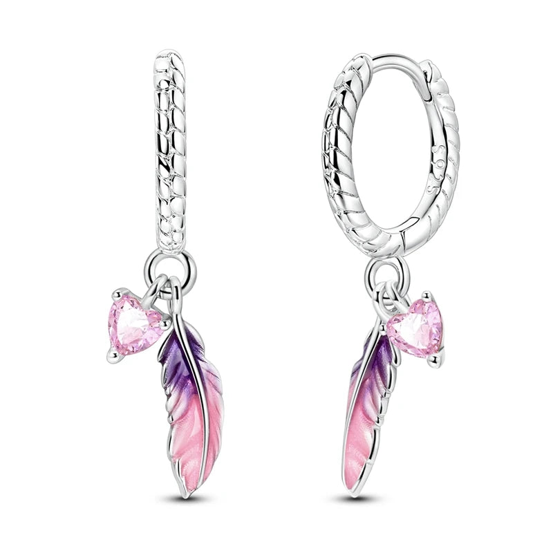 2025 neue 925 Sterling Silber Creolen Blumen Zirkon Tropfen Ohrringe Stud Für Frau Feine Geburtstag Hochzeit Schmuck Geschenke