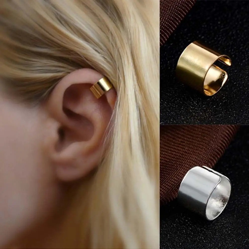 1pc Punk Rock Ohrclip Männer Frauen Edelstahl runde Creolen Manschette Clip Ohrring Manschette Ohrringe Unisex Mode Ohrringe heißer Verkauf